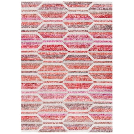 Safavieh 8 x 10 ft. Montage 400 Contemporary Rectangle Power Loomed Rug Red & Ivory MTG481Q-8